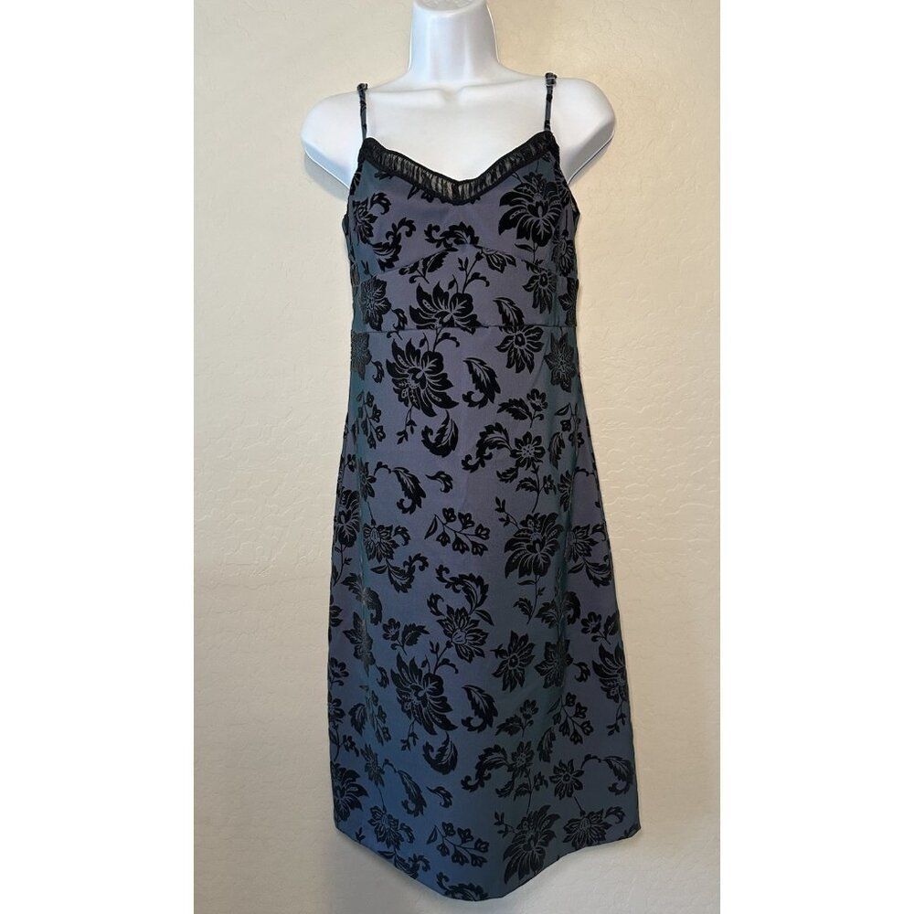 Y2K Babydoll Fairy Whimsigoth Midi Dress Size 9 Purple‎ Burnt Velvet 2000’s